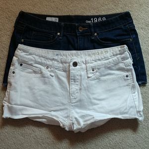 Gap cut off shorts denim & white